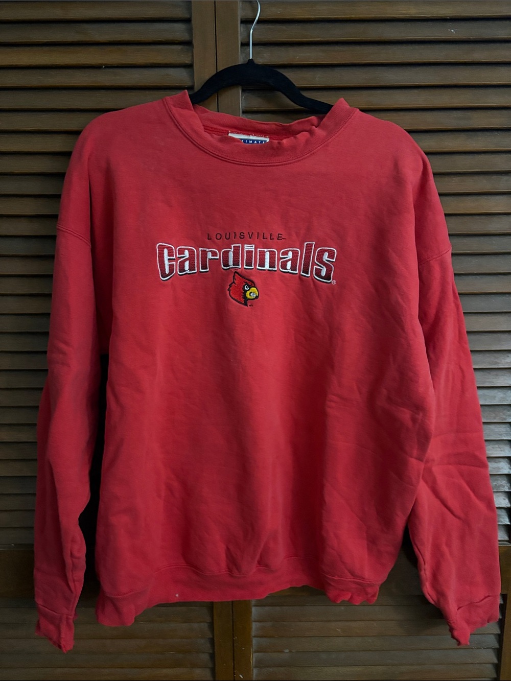 Oversized Louisville Cardinals Crewneck Sweatshirt